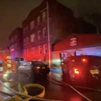 <p>Madison Street fire in Passaic.</p>