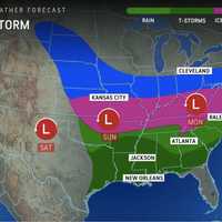 <p>Major hubs in the storm's zone for potential snow and ice include New York City, Philadelphia, Pittsburgh, and Baltimore.
  
</p>