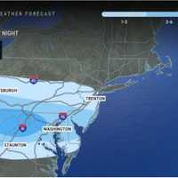 <p>Areas in the lightest shades of blue in the second image above should see between 1 to 6 inches of snowfall, with half a foot to a foot in the area in the darkest blue shade.
  
</p>