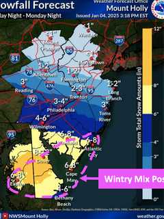 6 To 8 Inches Of Snow Could Fall In Parts Of NJ, PA: Here's The Latest Winter Storm Forecast