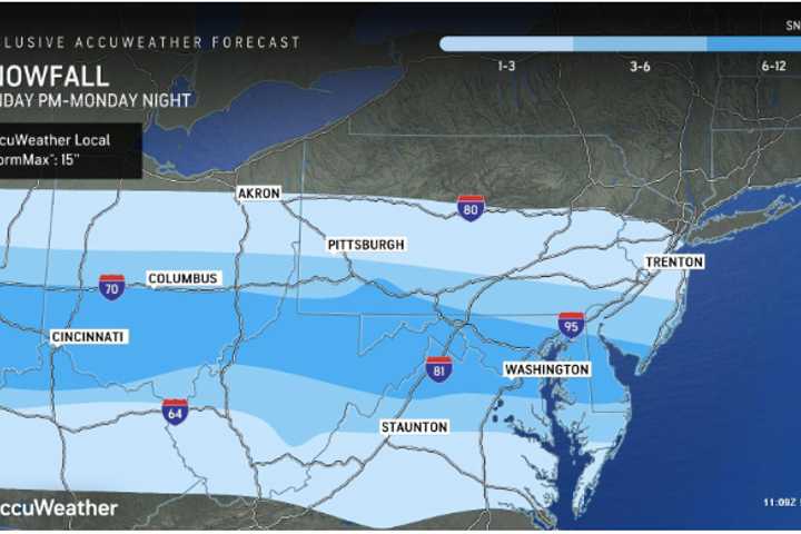 New Storm Snowfall Projection Map Released: Here's What To Expect