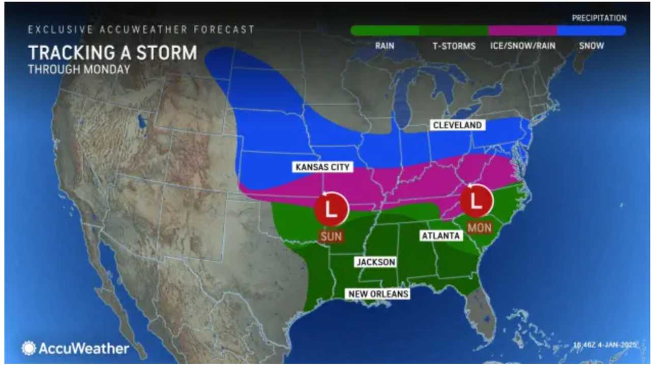 Here's Latest Snowfall Projection Map As Major Winter Storm Nears East