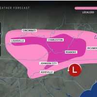 <p>Areas expected to see hazardous, icy travel are shown in pink, with significant icing expected in the areas in the deeper shade of pink.</p>