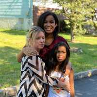 <p>Laura Hughes with her daughters, Jase and Iridessa.</p>