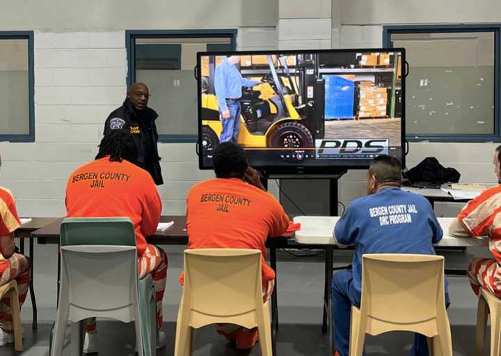 Bergen County Jail inmates are in a new forklift certification program.