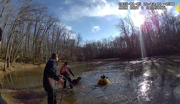 Rescuers at the scene.