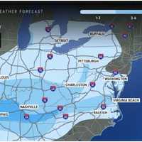 Final Snowfall Projection Map: New Winter Storm Will Cause Slippery Travel In Northeast