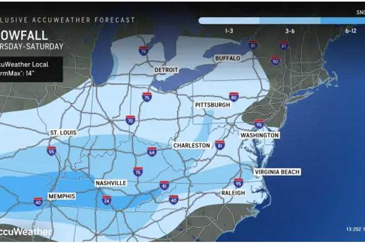 Final Snowfall Projection Map: New Winter Storm Will Cause Slippery Travel In Northeast