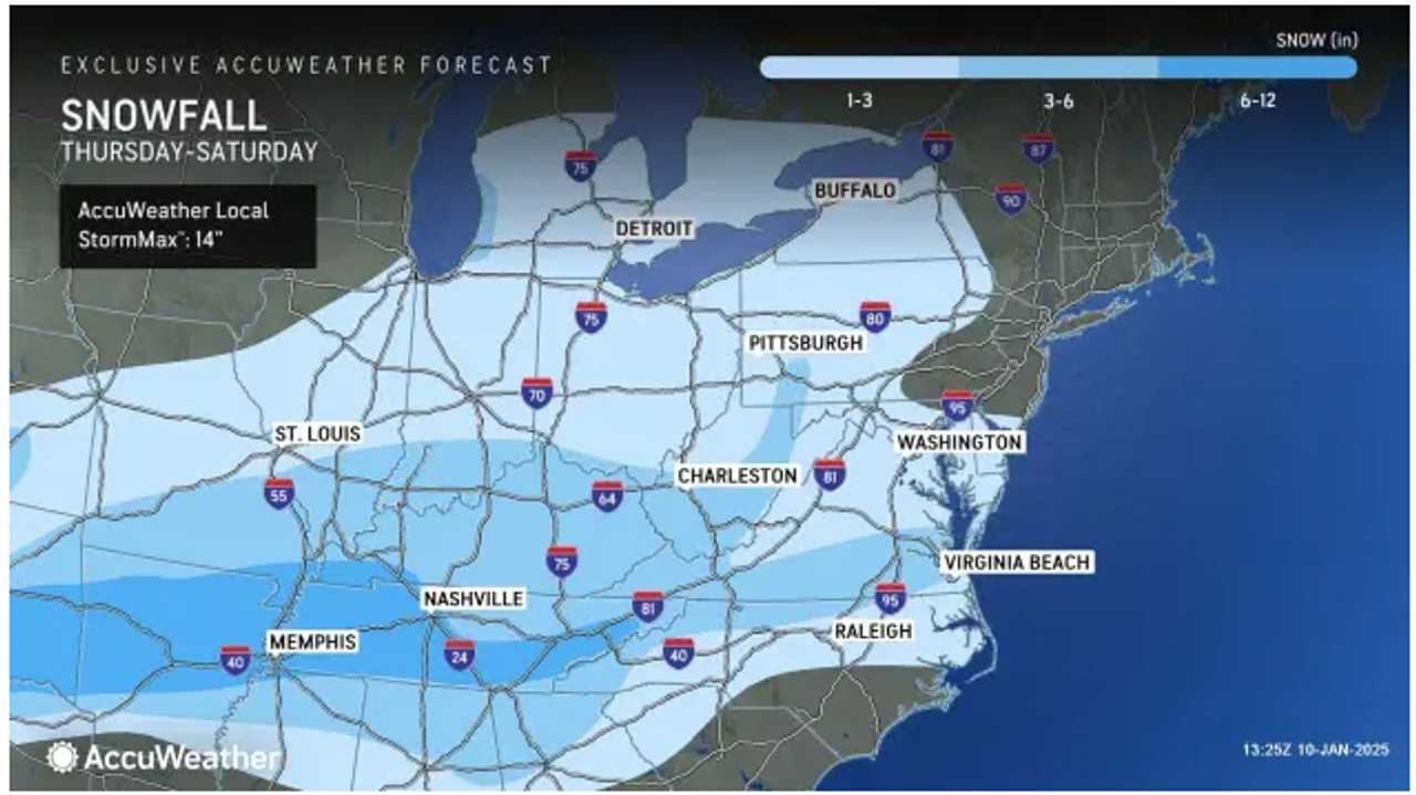 Final Snowfall Projection Map New Winter Storm Will Cause Slippery