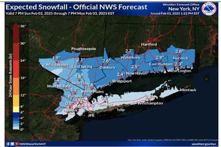 Brand-New Snowfall Map: Up To 4 Inches Now Possible In These Areas As Storm Hits Region