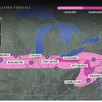 <p>Locations where there will be mainly a wintry mix, including significant icing, are displayed here.</p>