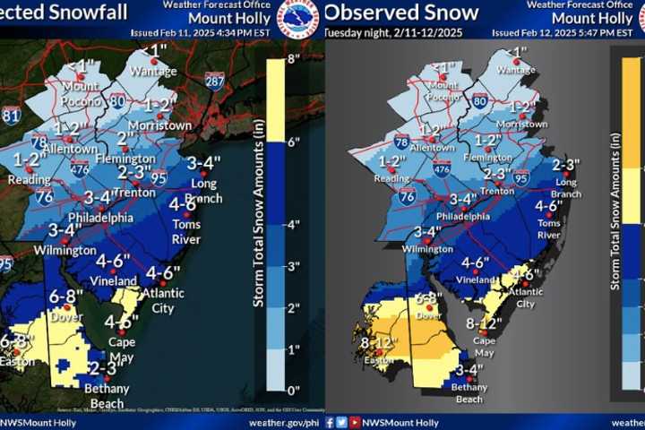 NJ Snowstorm Shocker: These Towns Doubled Forecasts In Latest Winter Whopper