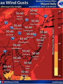 50 MPH Winds, Heavy Rain Will Batter Bergen County: Outages, Flooding Possible