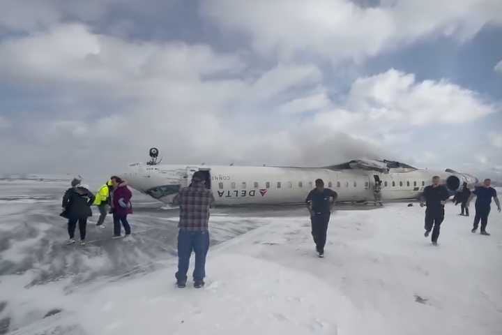 Update: 19 Injured After Delta Plane Traveling From US Flips In Toronto Crash