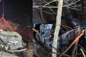 DWI Driver Sends Car Over 100-Foot Embankment Along Palisades Parkway: NYSP