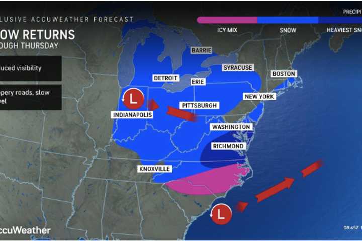 These Locations Will See Heaviest Snowfall From Latest Winter Storm