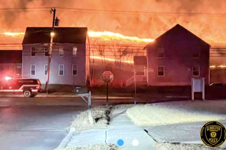 Firefighters Battle Gloucester Township Wildfire