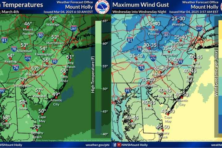 50+ MPH Winds, Thunderstorms To Slam NJ, PA: Here’s When It Hits