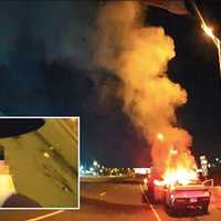 Video Shows Bridgewater Officer Pulling Unconscious Driver From Burning Vehicle On Route 22