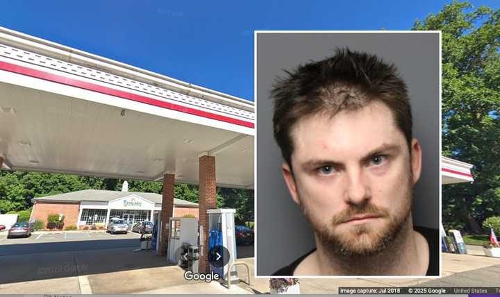 Albert Johansmeyer is accused of causing chaos and fighting cops at the TigerMart at the Exxon Mobile station in Montvale.