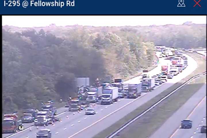 Tractor Trailer Fire Sparks Heavy Delays On Route 295 In Mount Laurel