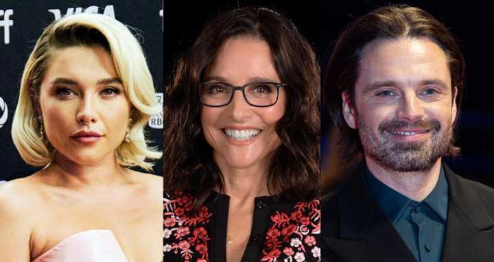 Florence Pugh, Sebastian Stan and Julia Louis Dreyfus star in "Thunderbolts*."
  
