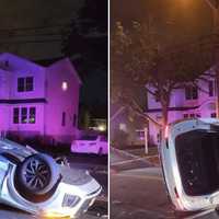 Drunk Bergenfield Driver, 25, Flips Car Into Tree Overnight In New Milford: Cops