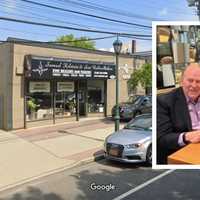 <p>Manny Alvarez with his former boss, Barrie Kolstein, of Kolstein's in Baldwin.</p>