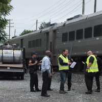 NJ Transit Train With 320 On Board Strikes Truck In Bergen County, Delays Reported
