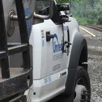 <p>A United Site Services truck struck by NJ Transit train in Fair Lawn.</p>
