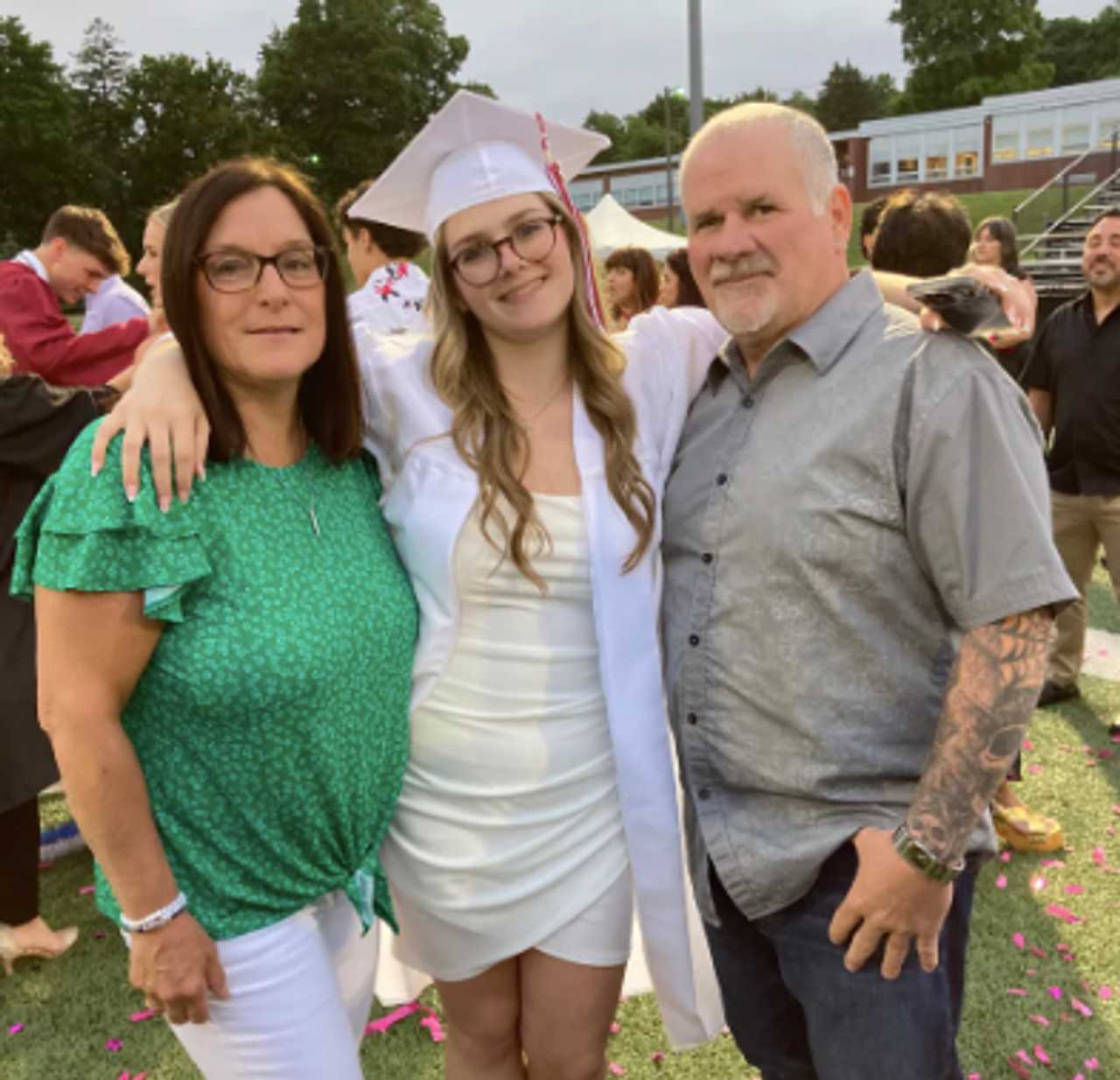Harry Torella with his wife and daughter. Harry Torella with his wife and daughter.