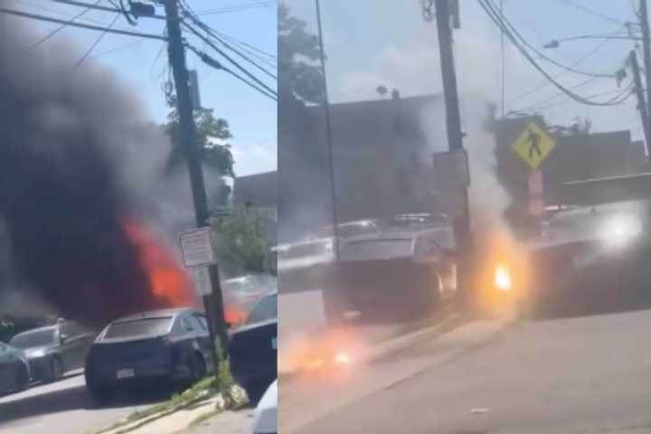 Cars Explode In Flames After Power Line Falls In Garfield (VIDEO)