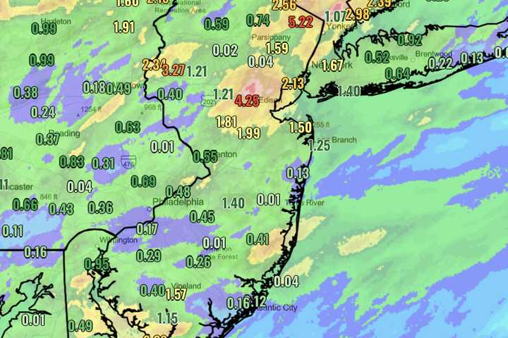See The Town-By-Town Rainfall Totals: Here's Who Got The Most In NJ