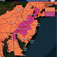 108-Degree Heat Index Possible Friday in Middlesex County, NWS Warns