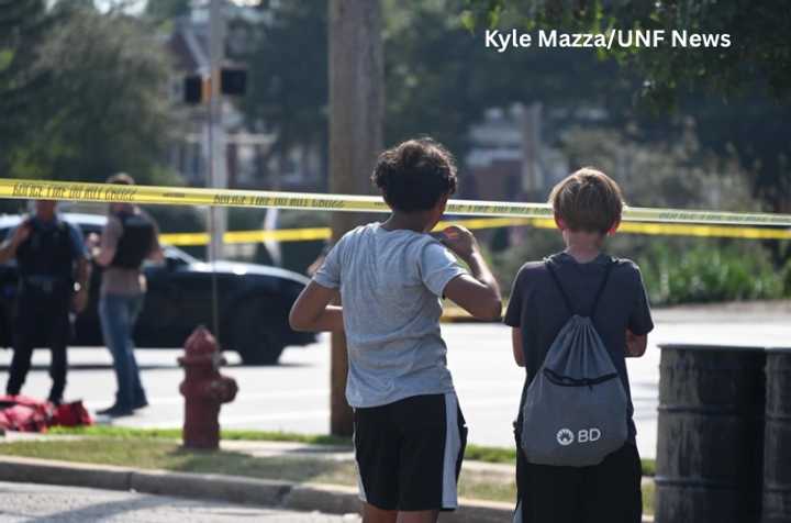 At the scene.
