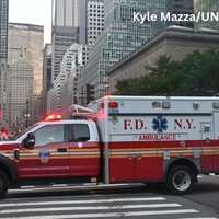 <p>At the scene in midtown.</p>