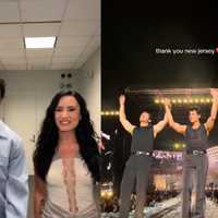 Crowd Loses It As Demi Lovato Makes Surprise MetLife Appearance With Jonas Brothers