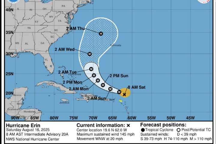 Erin Quickly Strengthens To Category 4 Hurricane Status With 130 MPH Winds