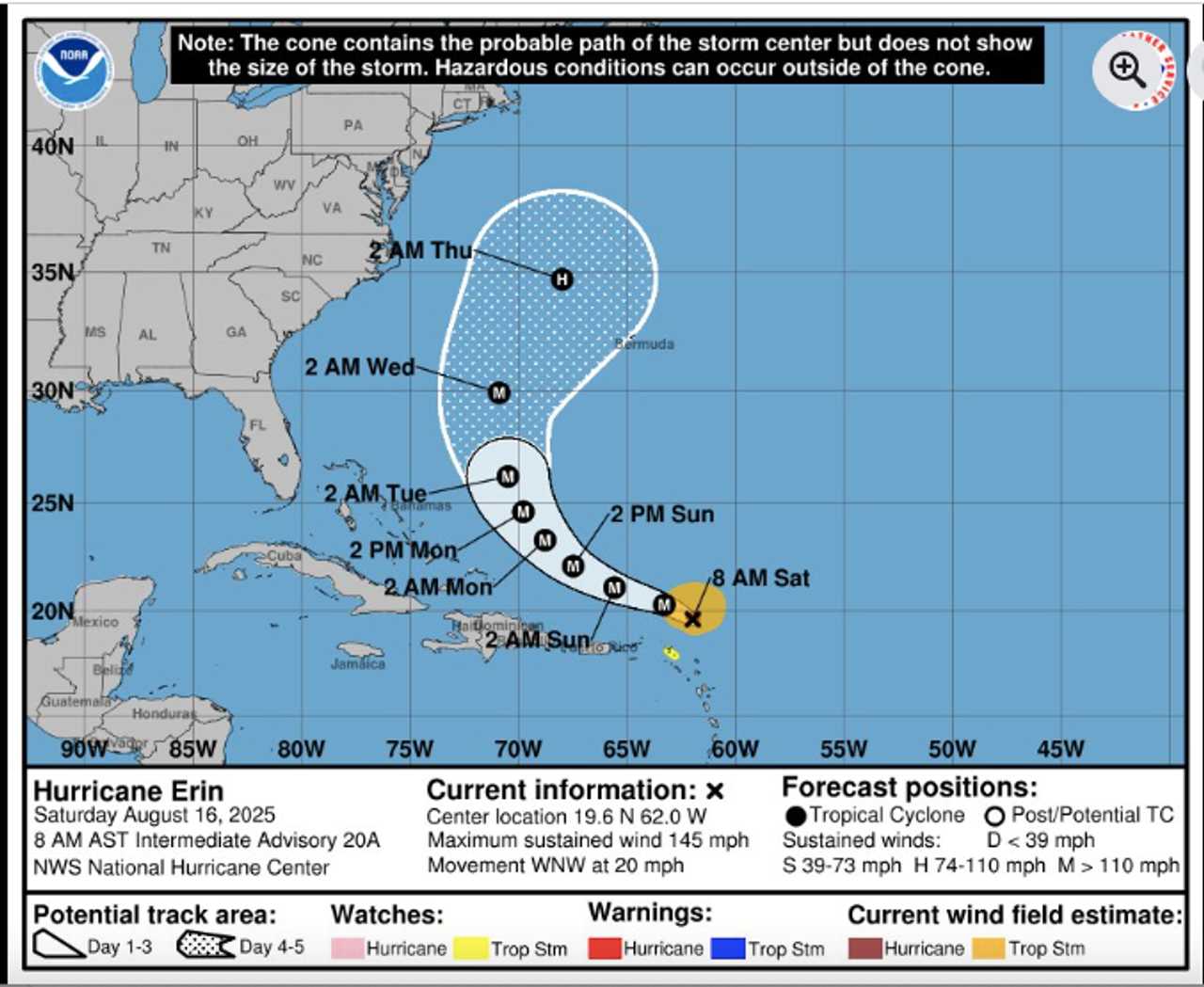 Erin Becomes Dangerous Category 4 Hurricane With 130 MPH Winds