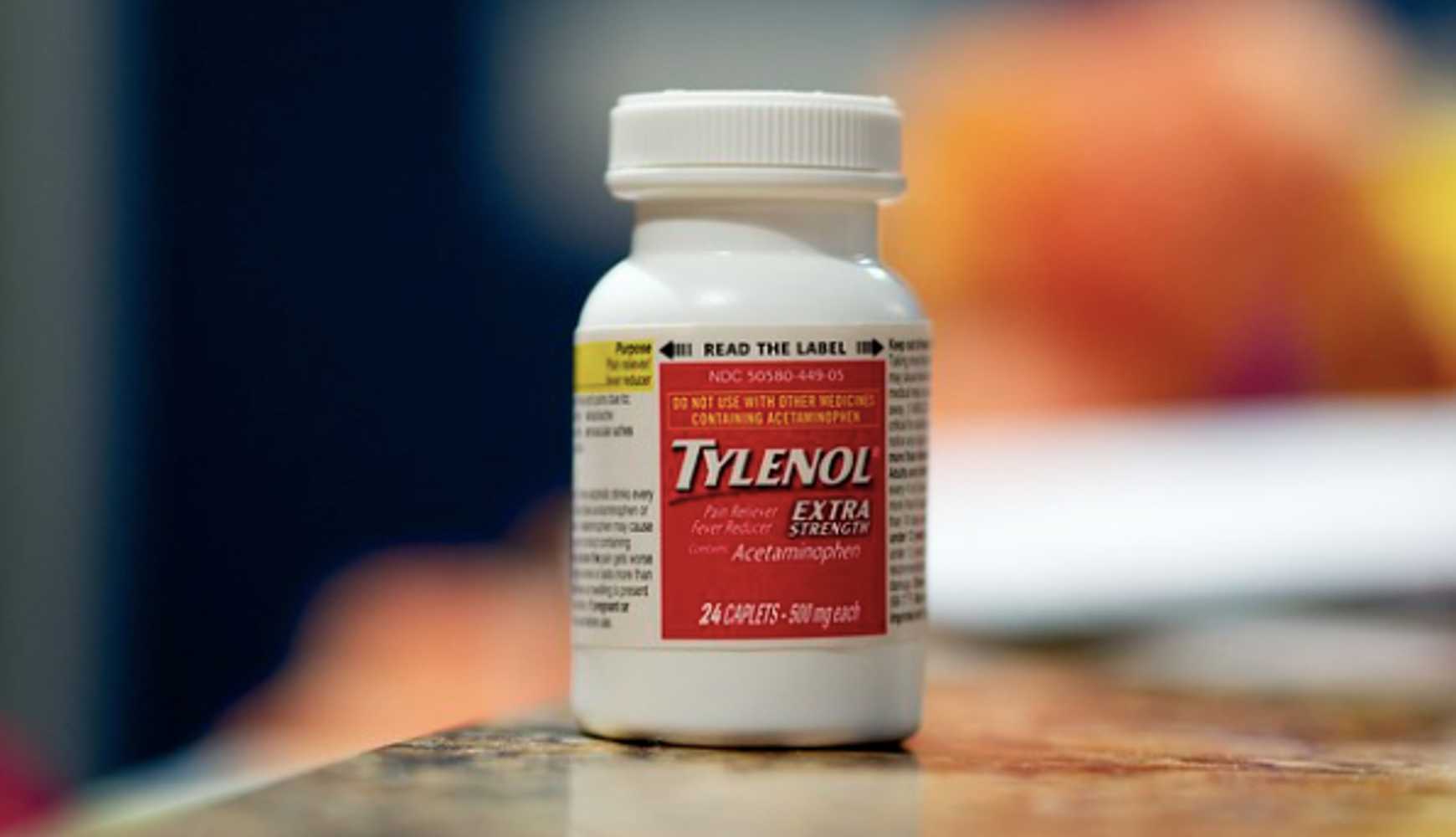 A bottle of Tylenol.
 
A bottle of Tylenol.