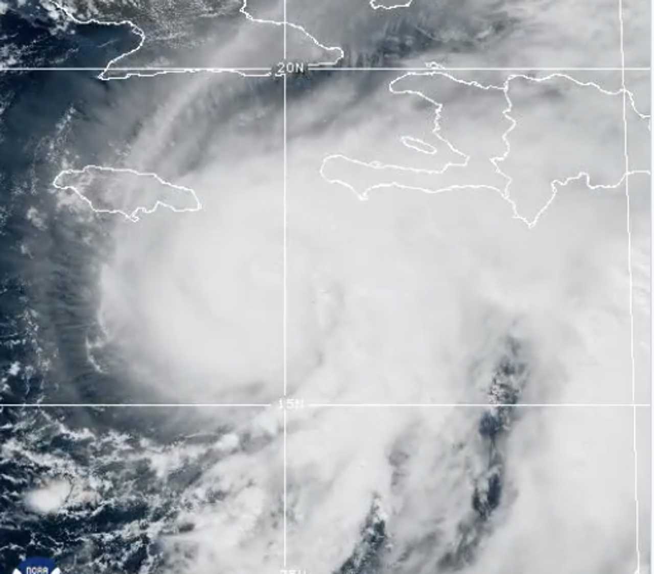 Rapidly strengthening Melissa in a satellite image Saturday afternoon, Oct. 25. Rapidly strengthening Melissa in a satellite image Saturday afternoon, Oct. 25.
