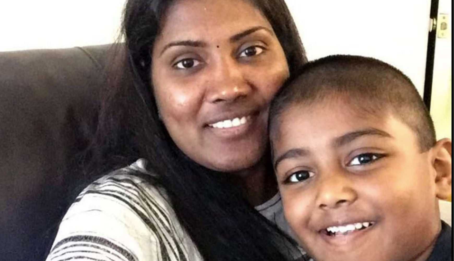 
Sasikala Narra and her son, Anish.
