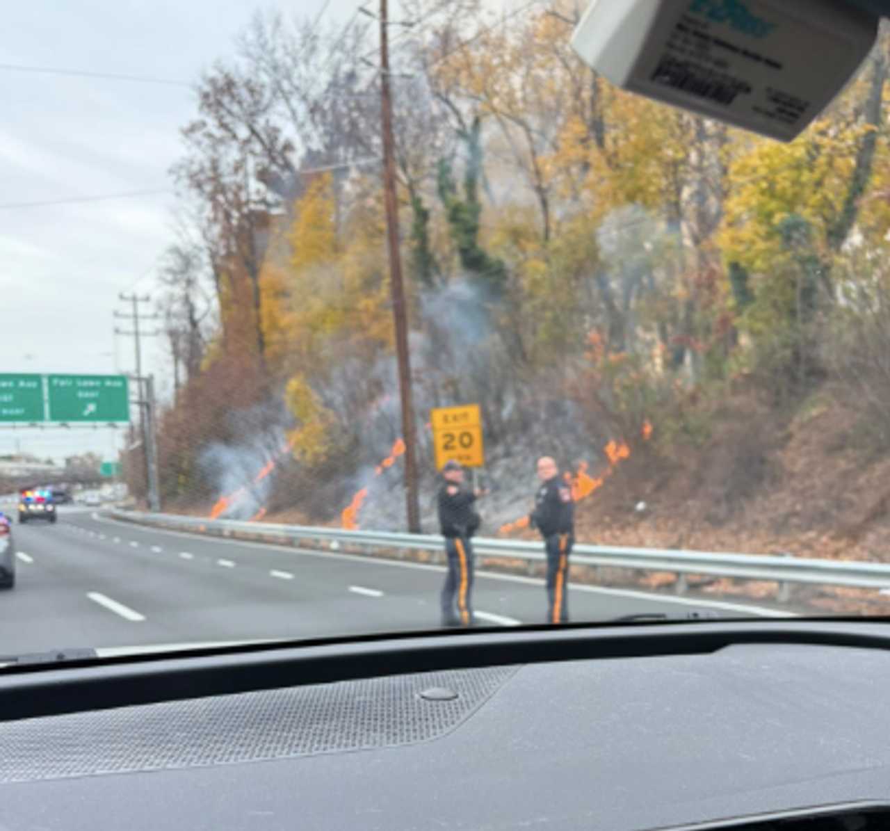 Route 208 brush fire.