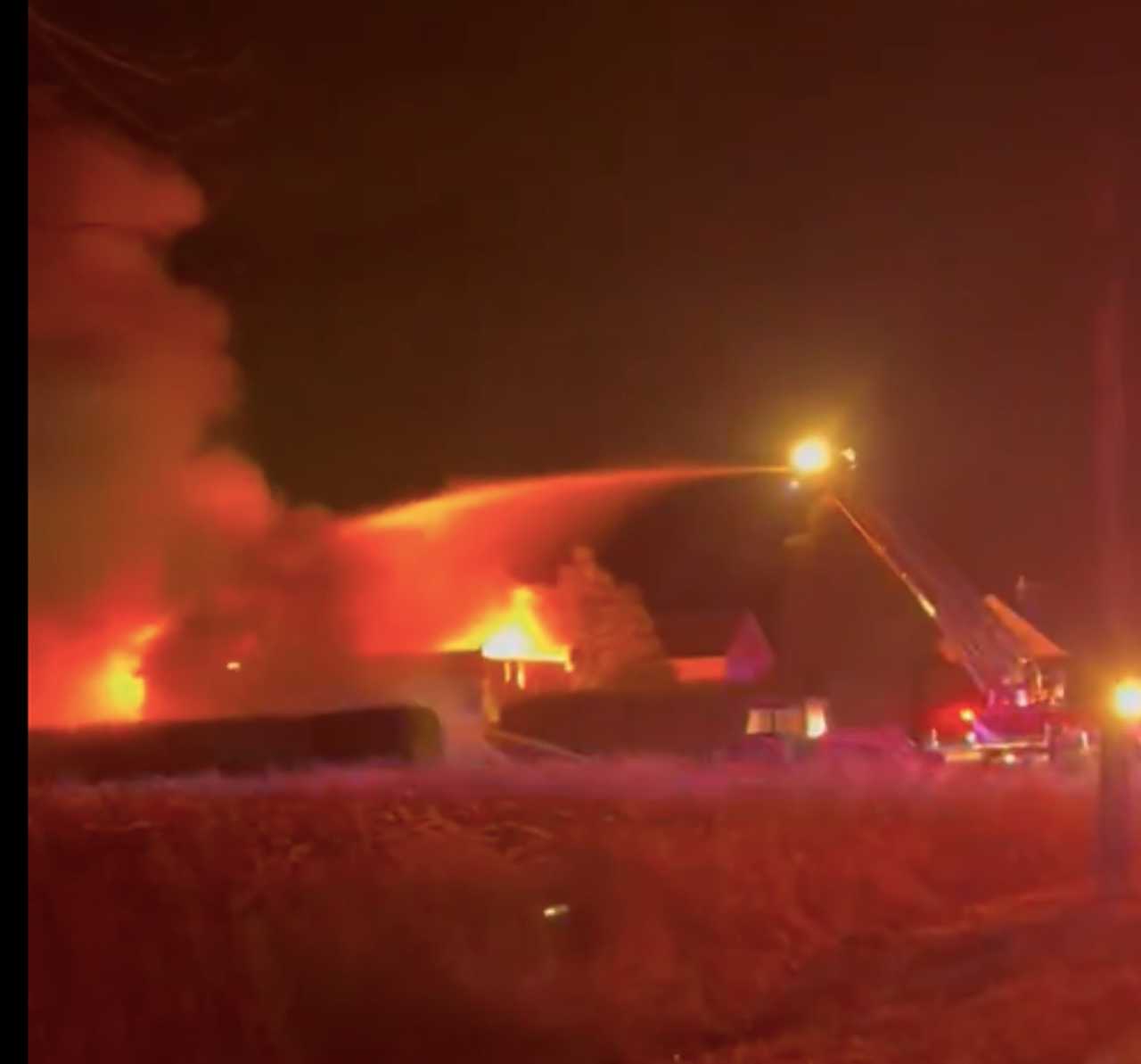 Friendship Road fire.