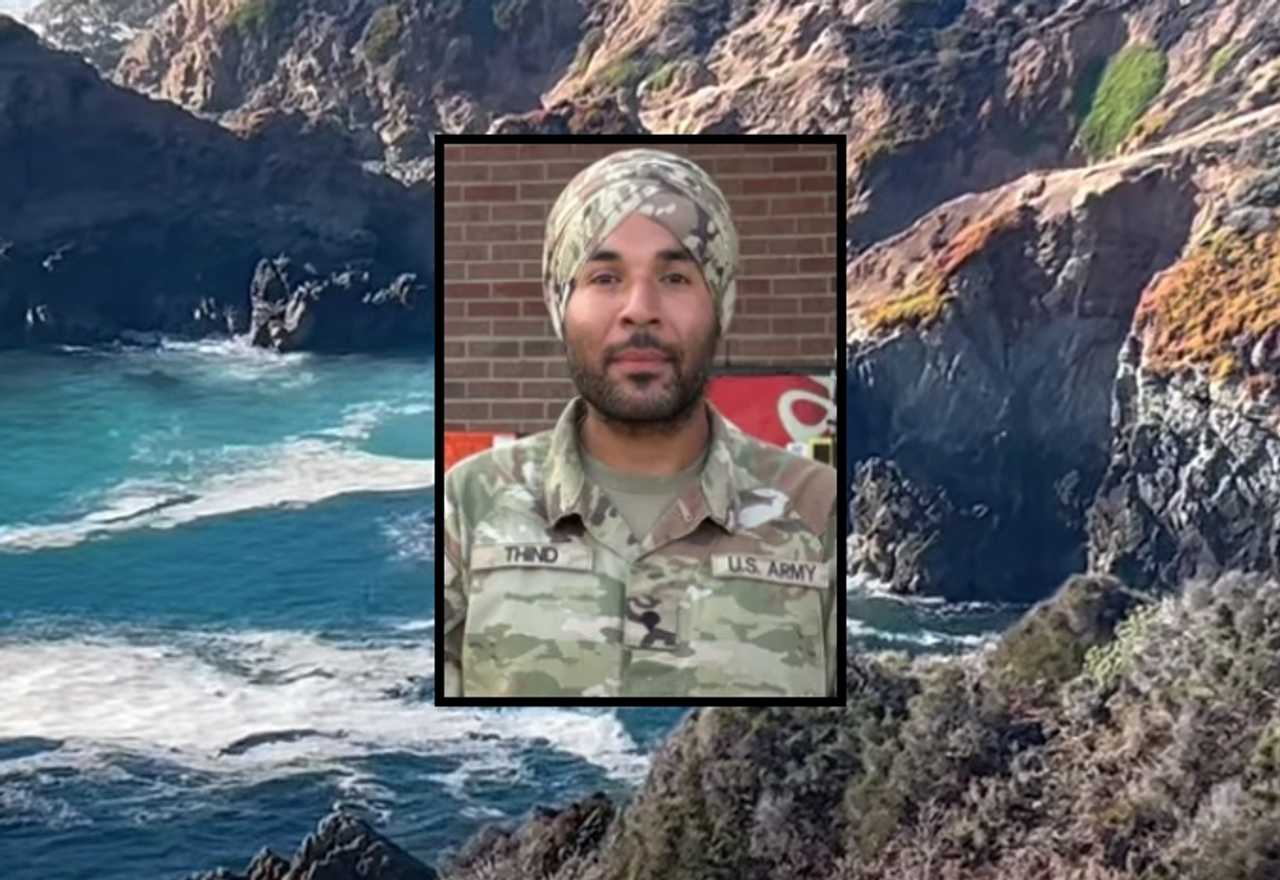 Amanpreet Singh Thind was swept away by a powerful wave while hiking Big Sur.