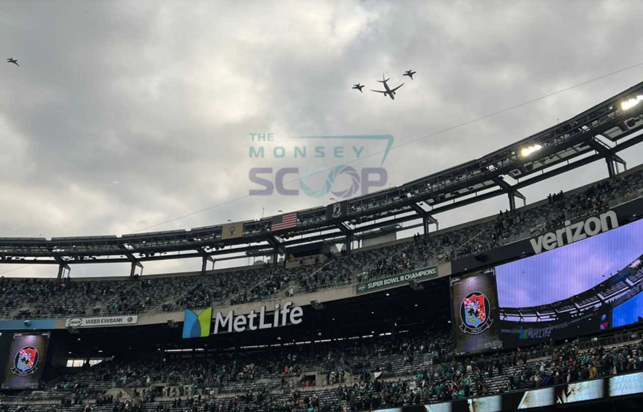 Fighter jets fly over MetLife Stadium on Sunday, Dec. 7. Fighter jets fly over MetLife Stadium on Sunday, Dec. 7.