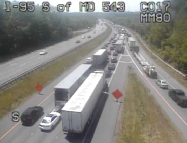 Traffic on I-95 in Harford County