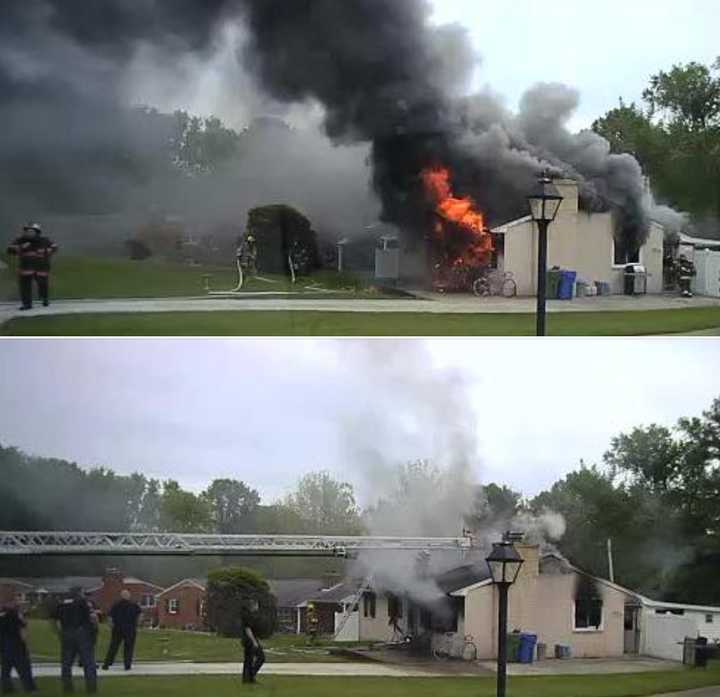 The before and aftermath of the Bel Air fire.