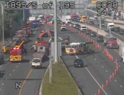 Torched Tractor-Trailer Ties Up Traffic On I-95 In Baltimore County ...