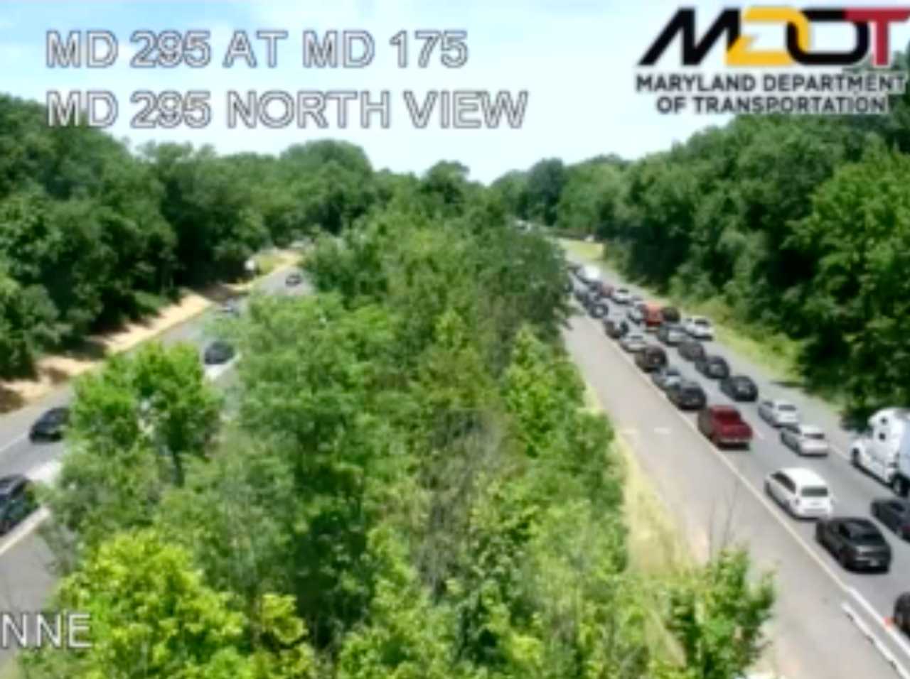 Crash Investigation Leads To MilesLong Delays On I295 In Anne Arundel